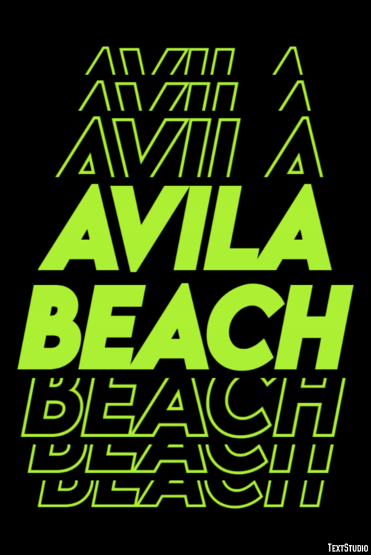 Avila Beach Effetto testo