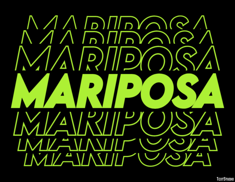 Mariposa Effetto testo