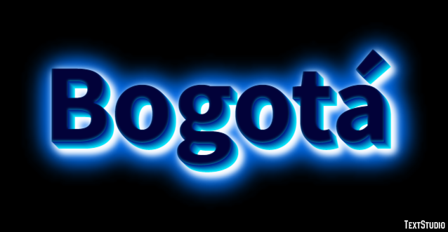 Bogotá Effetto testo