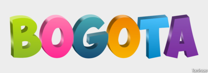 Bogotá Effetto testo
