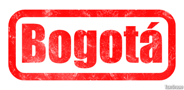 Bogotá Effetto testo