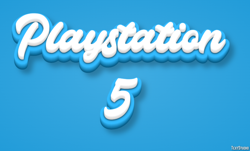 Playstation 5 Effet de Texte