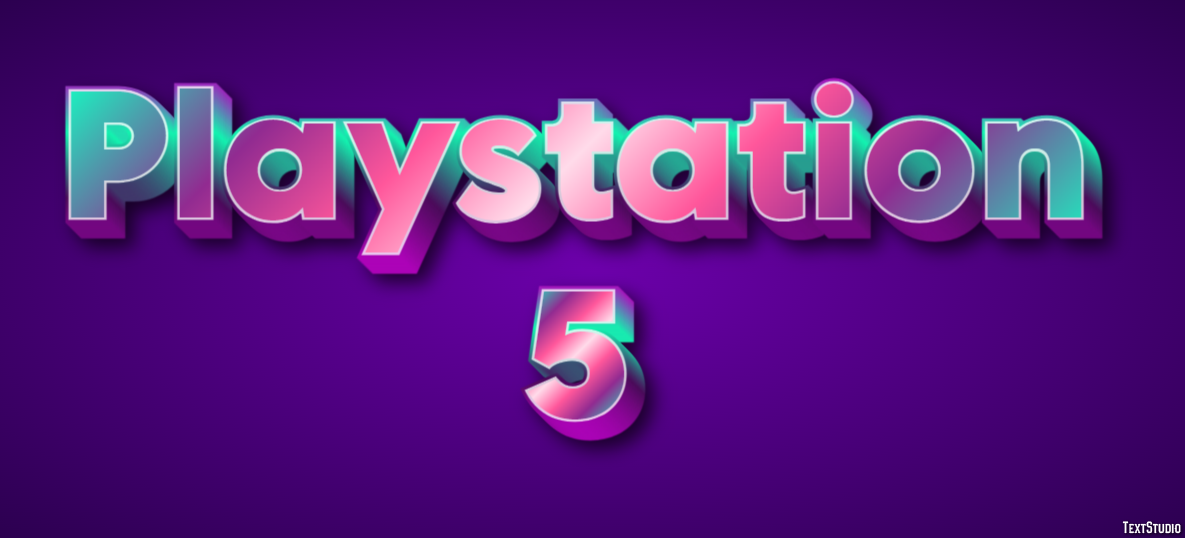 Playstation 5 Effet de Texte