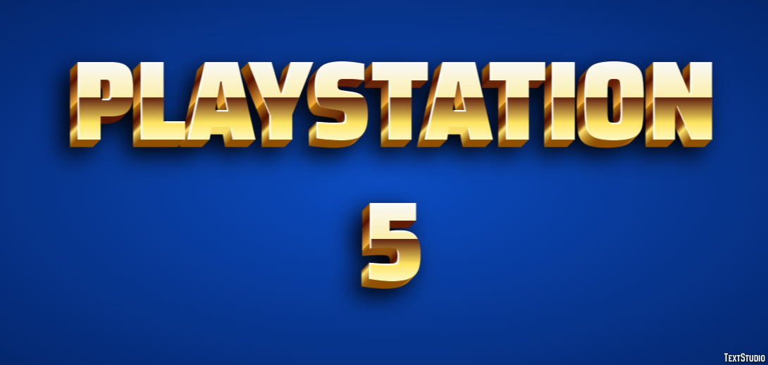 Playstation 5 Effet de Texte