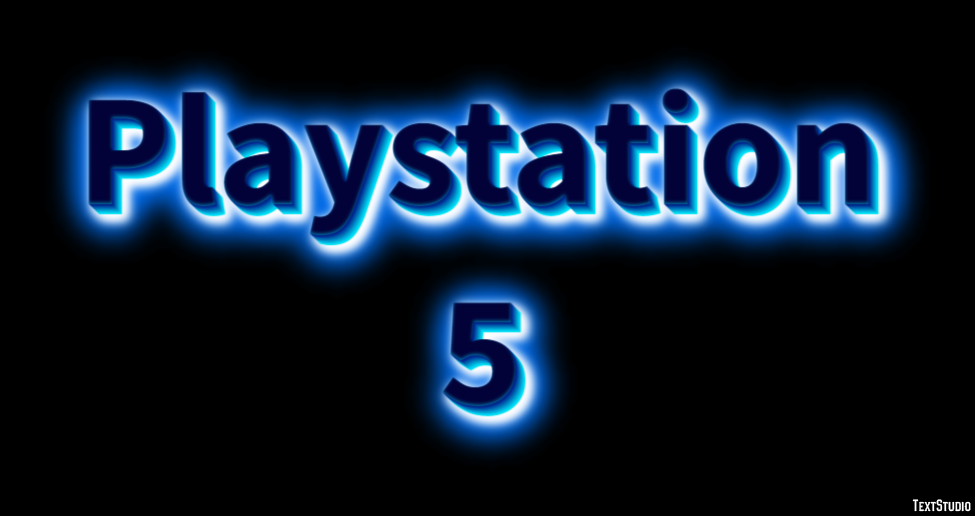 Playstation 5 Efeito de texto