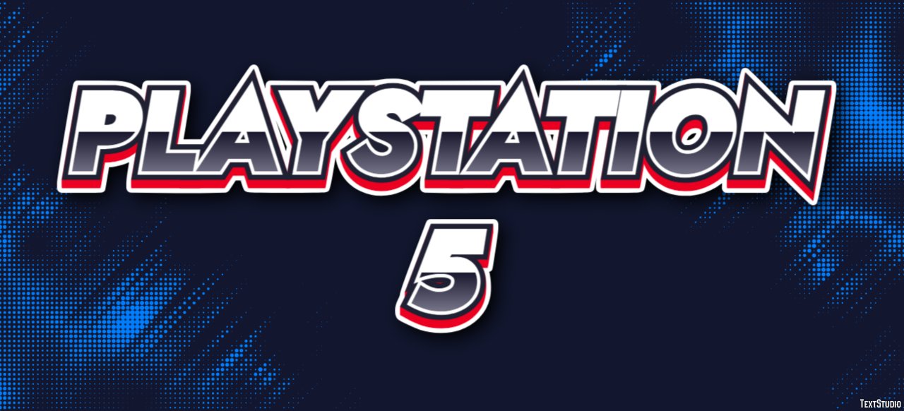Playstation 5 Efeito de texto