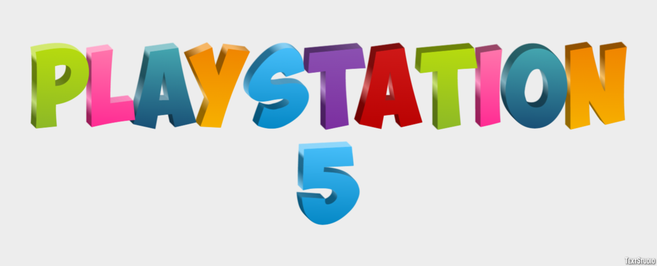 Playstation 5 Effet de Texte