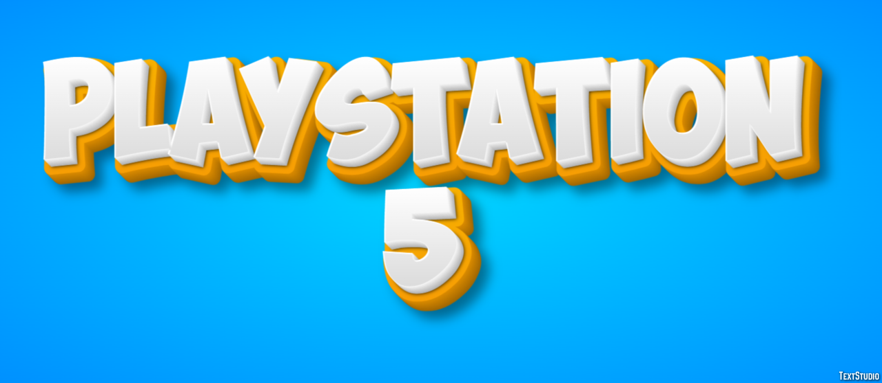 Playstation 5 Effet de Texte