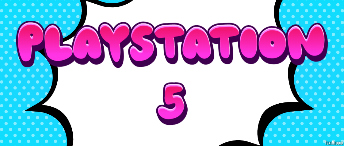 Playstation 5 Efeito de texto