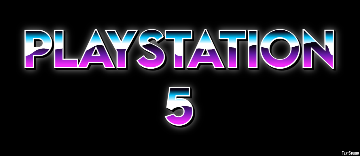 Playstation 5 Efeito de texto