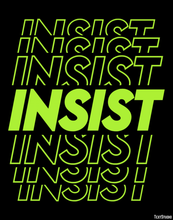 Insist Efeito de texto