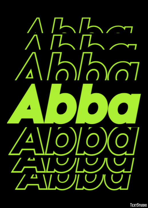 Abba Texteffekt