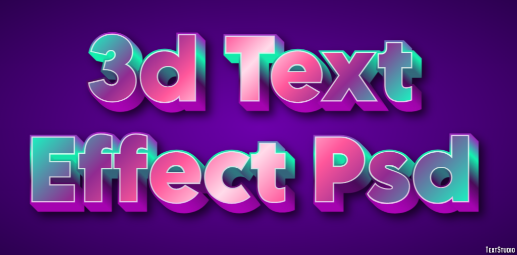 3d Text Effect Psd Metin Efekti