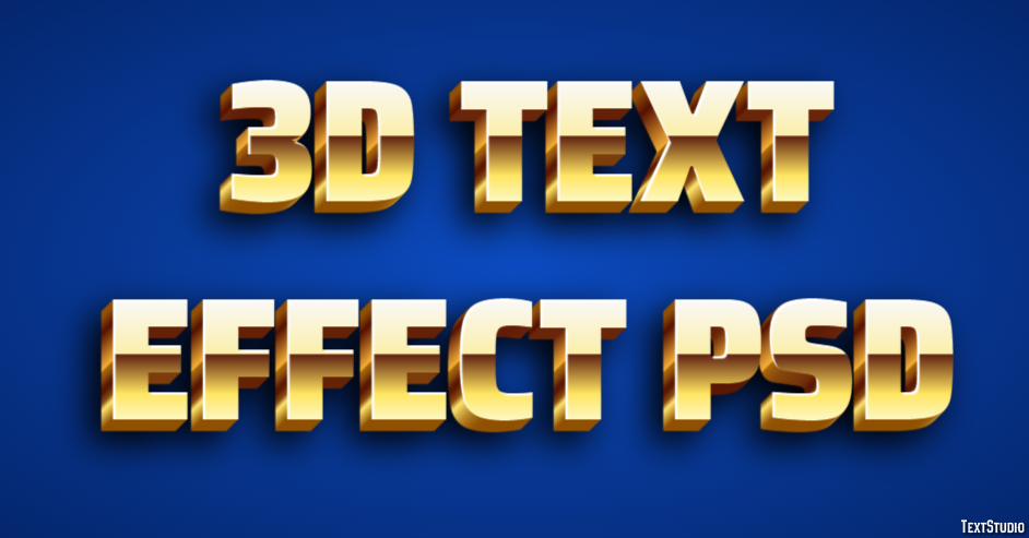3d Text Effect Psd Metin Efekti