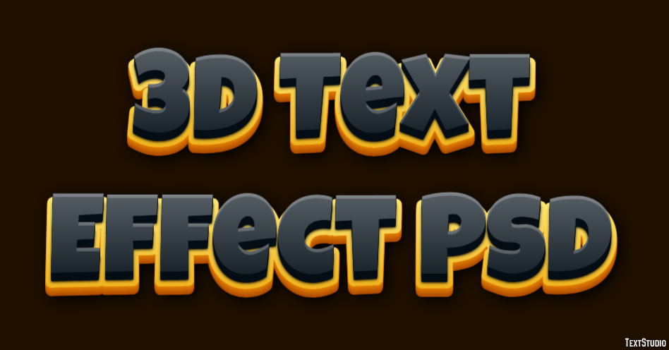3d Text Effect Psd Metin Efekti