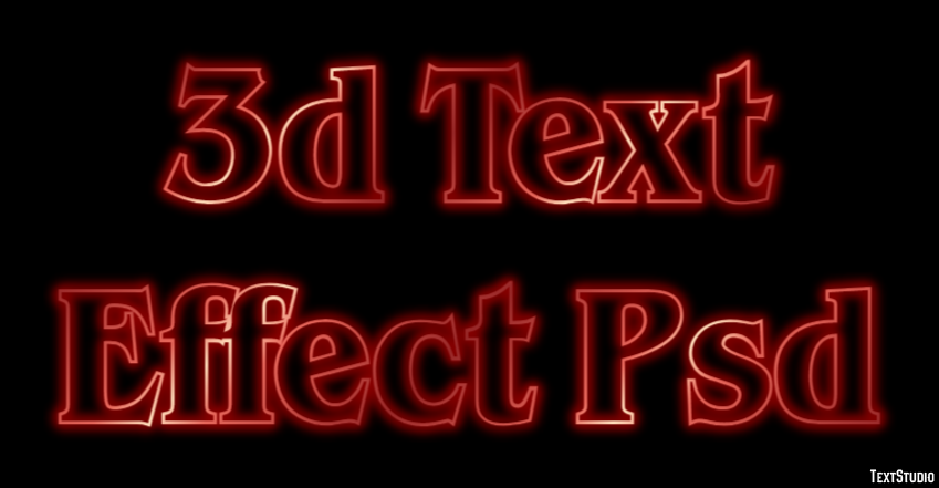 3d Text Effect Psd Metin Efekti