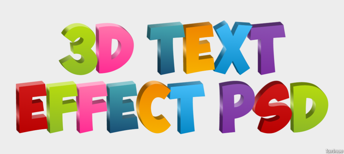 3d Text Effect Psd Metin Efekti