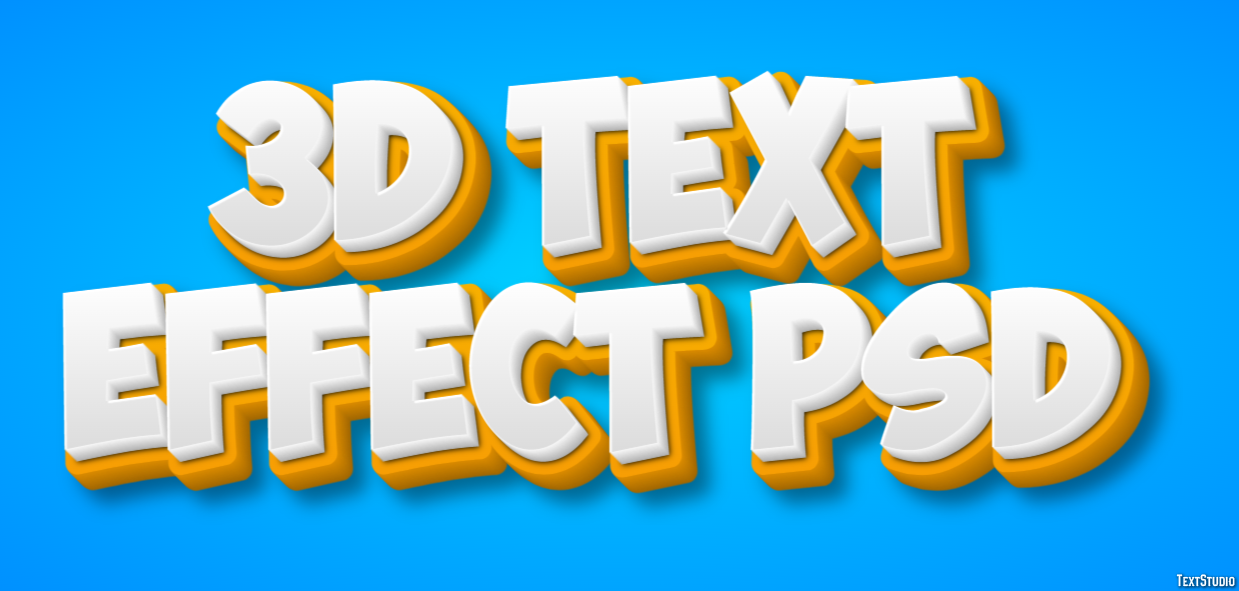 3d Text Effect Psd Metin Efekti
