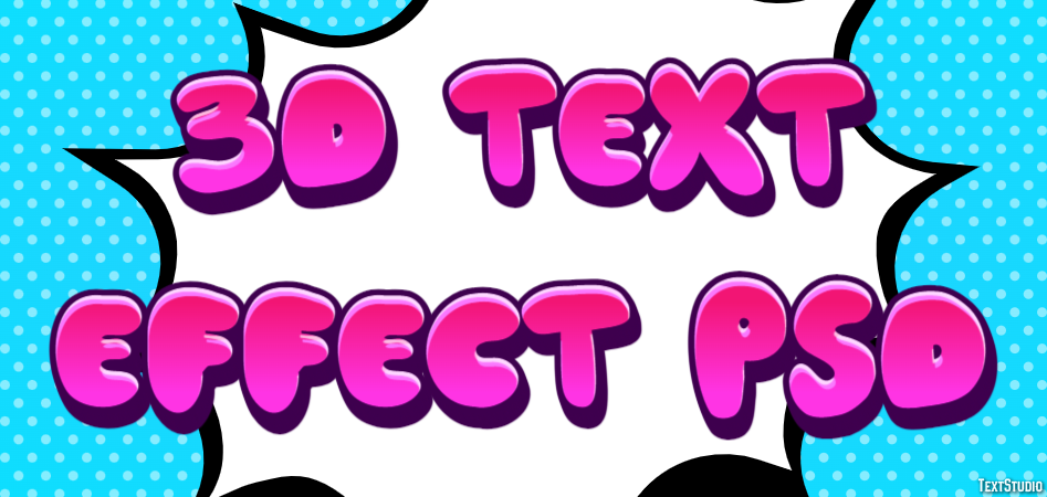 3d Text Effect Psd Text effect