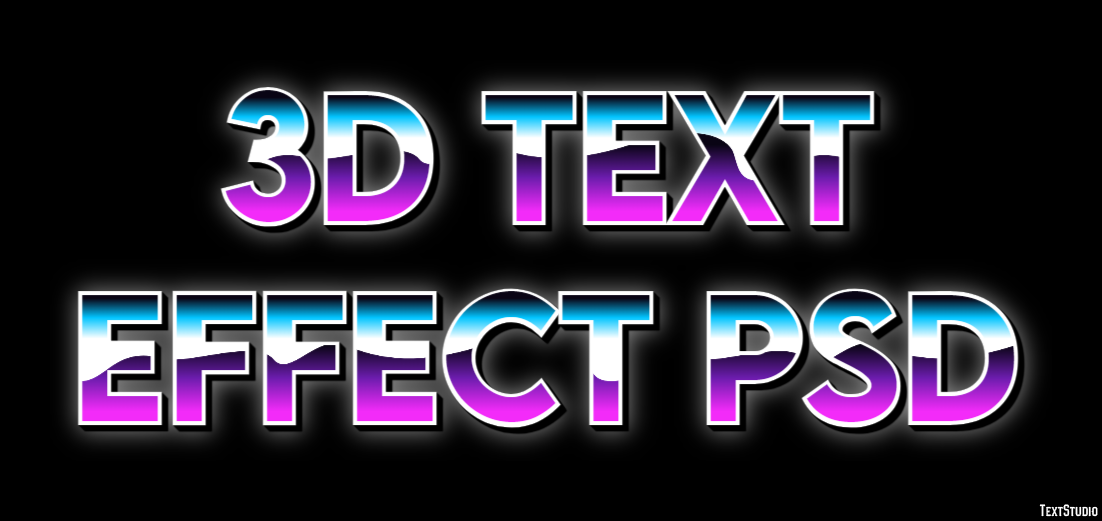 3d Text Effect Psd Metin Efekti