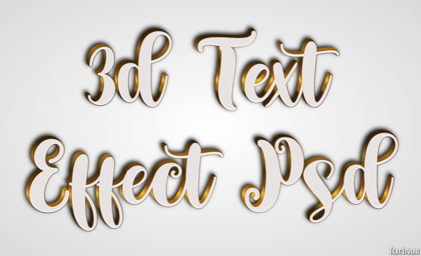 3d Text Effect Psd Tekst Effect