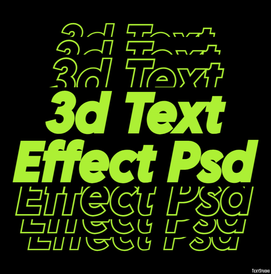 3d Text Effect Psd Tekst Effect