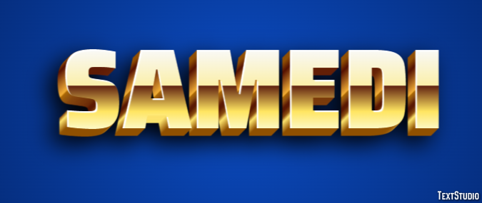Samedi Effet de texte