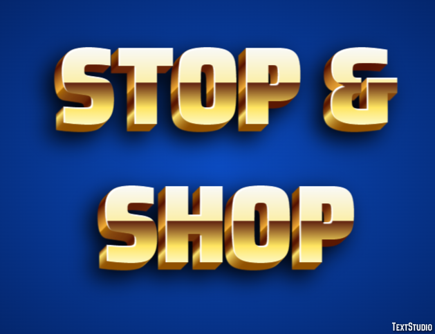 Stop & Shop Text effect