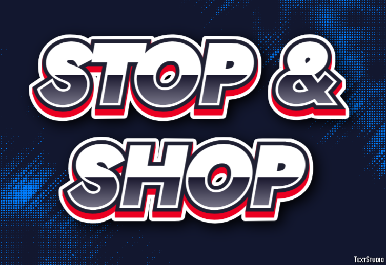 Stop & Shop Efeito de texto