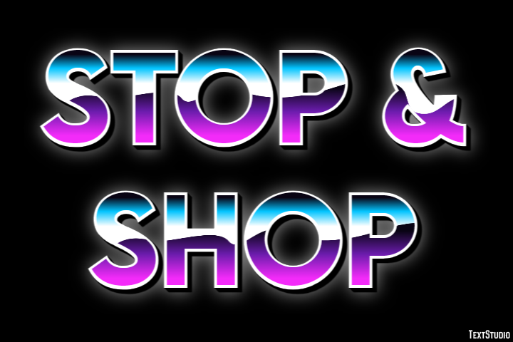 Stop & Shop Efeito de texto