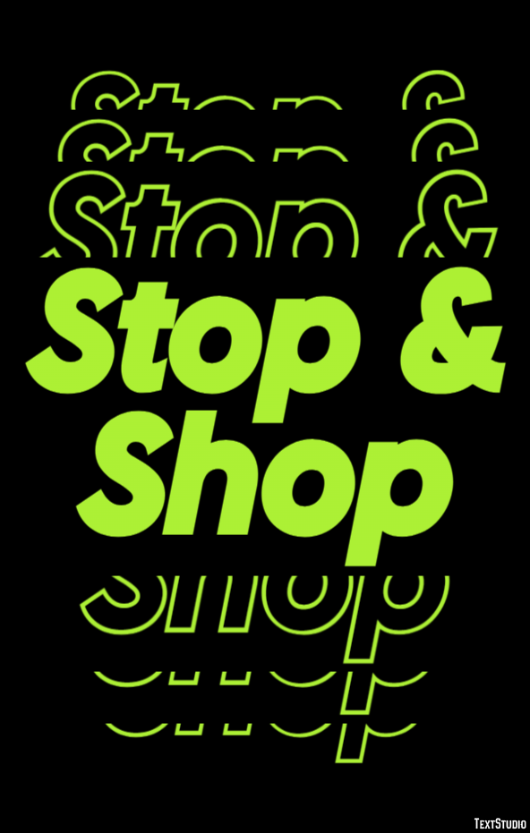 Stop & Shop Efeito de texto