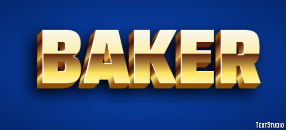 Baker Efeito de texto
