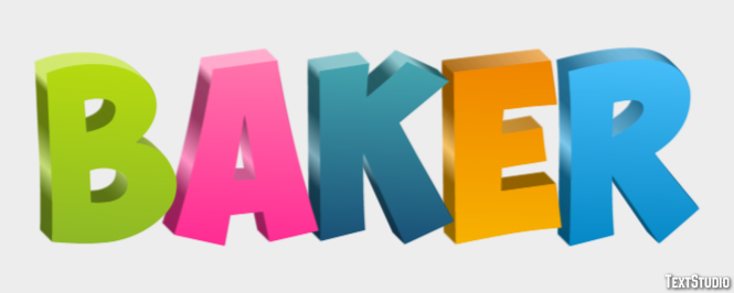 Baker Text effect