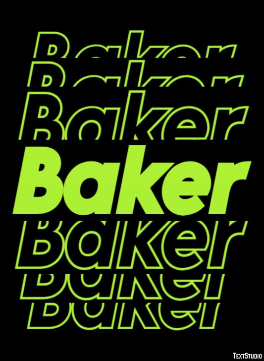 Baker Effetto testo