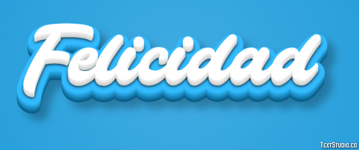Felicidad Efecto de Texto