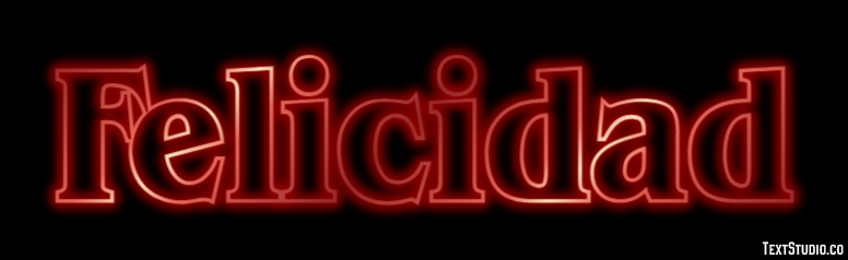 Felicidad Efecto de texto
