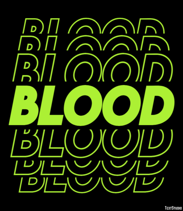 Blood Texteffekt