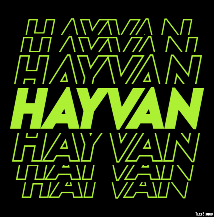 Hayvan Effet de Texte