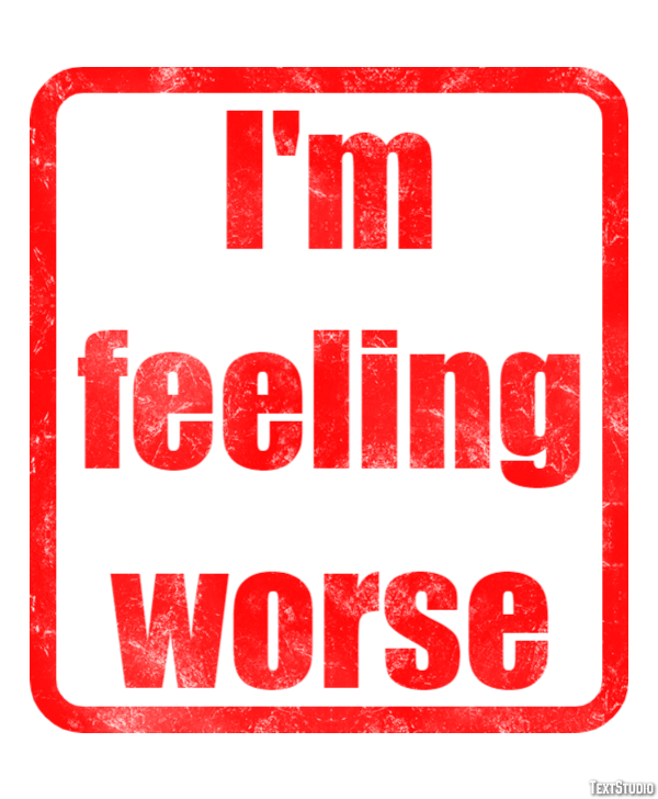 I'm feeling worse Эффект текста