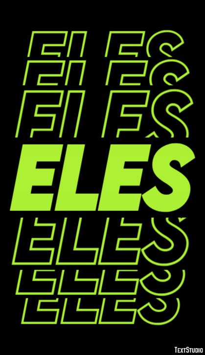 Eles Efeito de texto