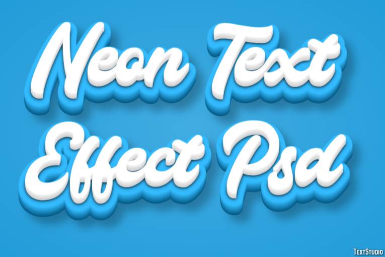 Neon Text Effect Psd Efecto de texto