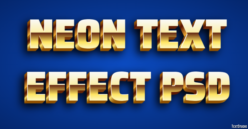 Neon Text Effect Psd Text Effect