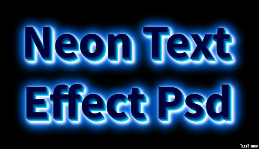 Neon Text Effect Psd Text Effect