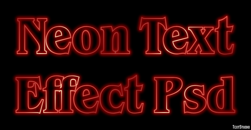Neon Text Effect Psd Text Effect