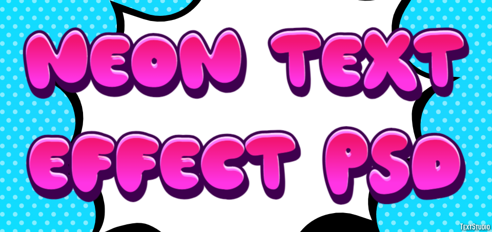 Neon Text Effect Psd Text Effect