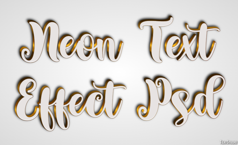 Neon Text Effect Psd Efecto de texto