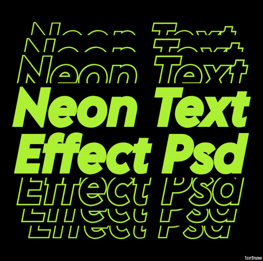 Neon Text Effect Psd Text Effect