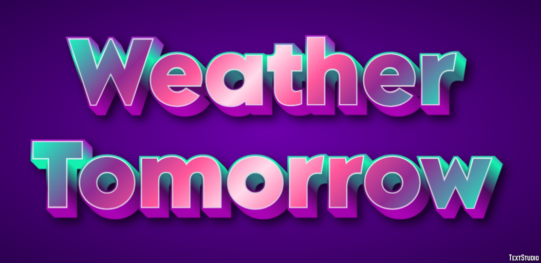 Weather Tomorrow Efeito de texto