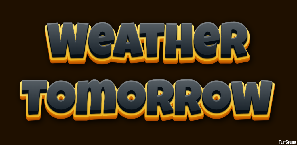 Weather Tomorrow Efeito de texto