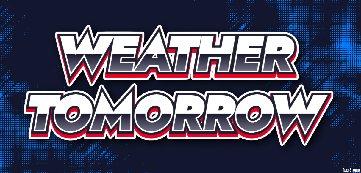 Weather Tomorrow Efeito de texto